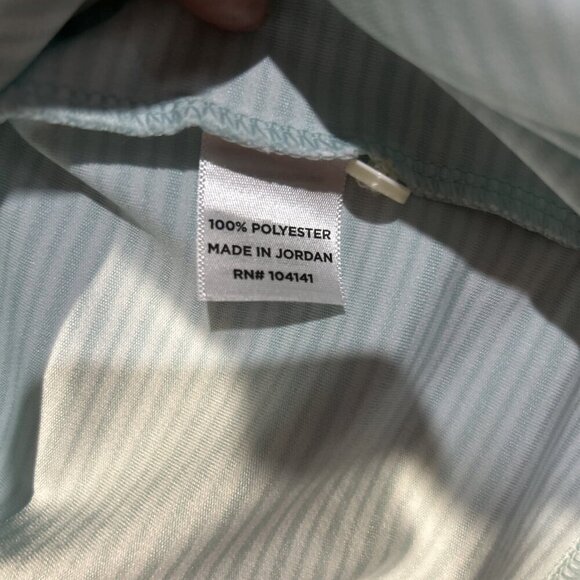 Walter Hagen Essentials Polo Shirt Mens XL Teal Striped Short Sleeve Golf - Picture 6 of 6